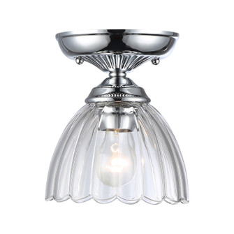 Audra One Light Semi-Flush Mount in Chrome (62|6952-SF7 CH-CLR)