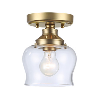 Daphne One Light Semi-Flush Mount in Brushed Champagne Brass (62|3610-SF BCB-CLR)