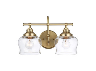 Daphne Two Light Vanity in Brushed Champagne Brass (62|3610-BA2 BCB-CLR)