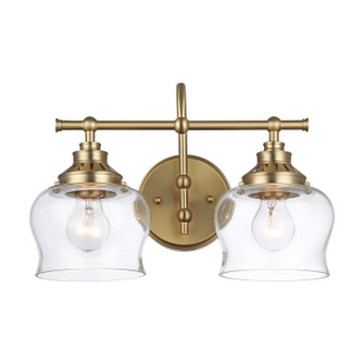 Daphne Two Light Vanity in Brushed Champagne Brass (62|3610-BA2 BCB-CLR)
