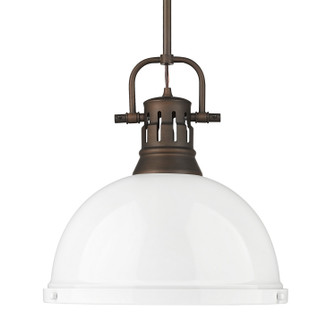 Duncan One Light Pendant in Rubbed Bronze (62|3604-L RBZ-WH)
