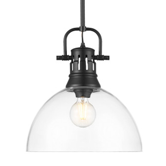 Duncan One Light Pendant in Matte Black (62|3604-L BLK-CLR)