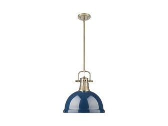 Duncan One Light Pendant in Aged Brass (62|3604-L AB-NVY) Duncan One Light Pendant in Aged Brass (62|3604-L AB-NVY)