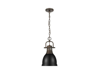 Duncan One Light Pendant in Rubbed Bronze (62|3602-S RBZ-BLK)
