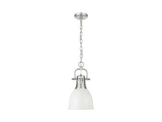 Duncan One Light Pendant in Pewter (62|3602-S PW-WHT)