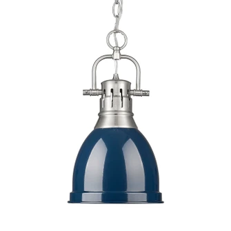 Duncan One Light Pendant in Pewter (62|3602-S PW-NVY)