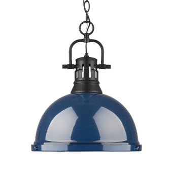 Duncan One Light Pendant in Matte Black (62|3602-L BLK-NVY)