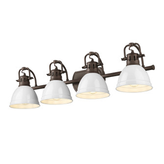Duncan Four Light Vanity in Rubbed Bronze (62|3602-BA4 RBZ-WH)