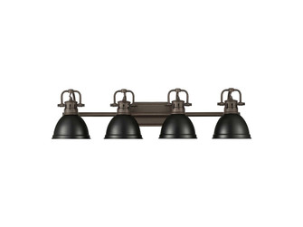 Duncan Four Light Vanity in Rubbed Bronze (62|3602-BA4 RBZ-BLK)
