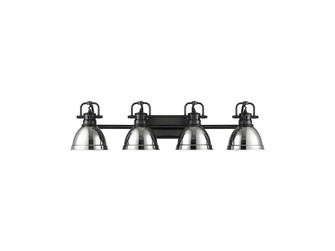 Duncan Four Light Vanity in Matte Black (62|3602-BA4 BLK-CH)