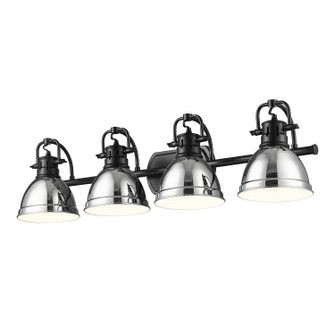 Duncan Four Light Vanity in Matte Black (62|3602-BA4 BLK-CH)