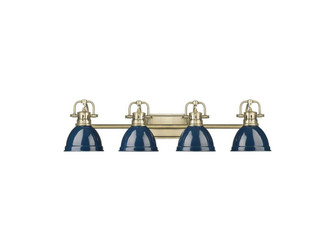 Duncan Four Light Vanity in Aged Brass (62|3602-BA4 AB-NVY)