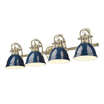 Duncan Four Light Vanity in Aged Brass (62|3602-BA4 AB-NVY)