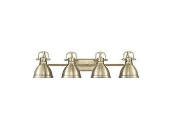 Duncan Four Light Vanity in Aged Brass (62|3602-BA4 AB-AB)