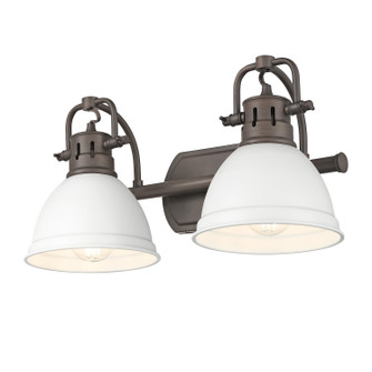 Duncan Two Light Vanity in Rubbed Bronze (62|3602-BA2 RBZ-WHT)