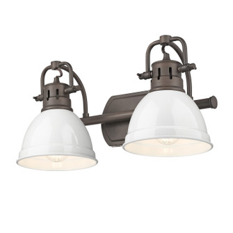 Duncan Two Light Vanity in Rubbed Bronze (62|3602-BA2 RBZ-WH)