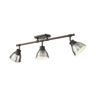Duncan Three Light Semi-Flush Mount in Rubbed Bronze (62|3602-3SF RBZ-PW)