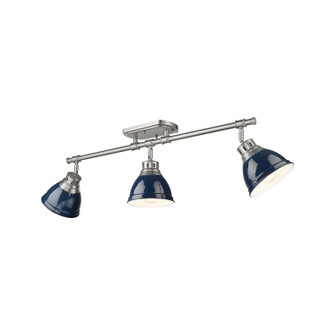 Duncan Three Light Semi-Flush Mount in Pewter (62|3602-3SF PW-NVY)
