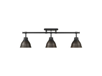 Duncan Three Light Semi-Flush Mount in Matte Black (62|3602-3SF BLK-RBZ)