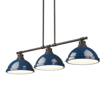 Duncan Three Light Linear Pendant in Rubbed Bronze (62|3602-3LP RBZ-NVY)