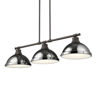 Duncan Three Light Linear Pendant in Rubbed Bronze (62|3602-3LP RBZ-CH)