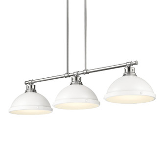 Duncan Three Light Linear Pendant in Pewter (62|3602-3LP PW-WHT)