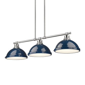Duncan Three Light Linear Pendant in Chrome (62|3602-3LP CH-NVY)