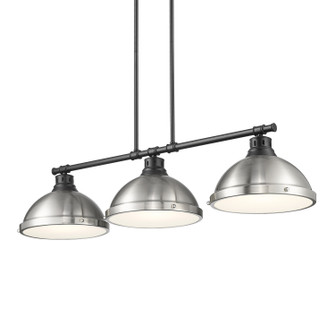 Duncan Three Light Linear Pendant in Matte Black (62|3602-3LP BLK-PW)