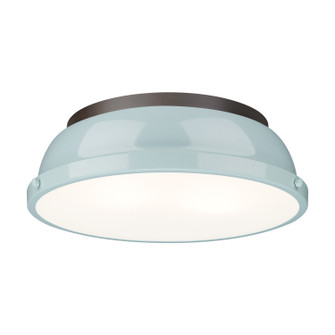 Duncan Two Light Flush Mount in Rubbed Bronze (62|3602-14 RBZ-SF)