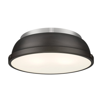 Duncan Two Light Flush Mount in Pewter (62|3602-14 PW-RBZ)