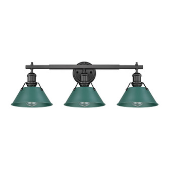 Orwell Three Light Vanity in Matte Black (62|3306-BA3 BLK-GN)