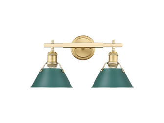 Orwell Two Light Vanity in Brushed Champagne Brass (62|3306-BA2 BCB-GN)