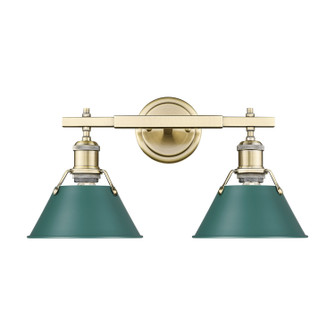 Orwell Two Light Vanity in Aged Brass (62|3306-BA2 AB-GN)