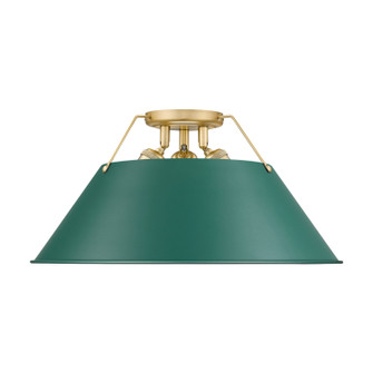 Orwell Three Light Flush Mount in Brushed Champagne Brass (62|3306-3FM BCB-GN)