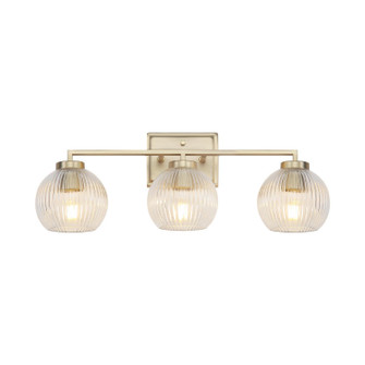 Elliott Three Light Bath Vanity in Brushed Champagne Brass (62|3094-BA3 BCB-RIB)