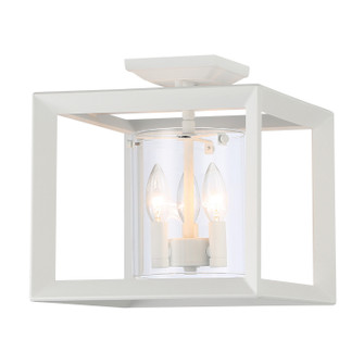 Smyth Three Light Semi-Flush Mount in Natural White (62|2073-SF12 NWT-CLR)