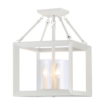 Smyth Three Light Semi-Flush Mount in Natural White (62|2073-SF NWT-CLR)
