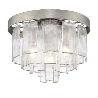 Ciara Three Light Flush Mount in Peruvian Silver (62|1768-FM PS-HWG)