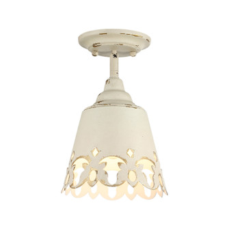 Eloise One Light Semi-Flush Mount in Antique Ivory (62|0883-SF AI)