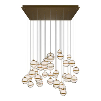 Cyllindra LED Chandelier in Aged Brass (34|PD-77541S-AB)