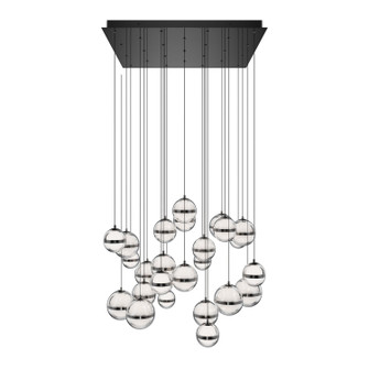 Cyllindra LED Chandelier in Black Chrome (34|PD-77525S-BC)