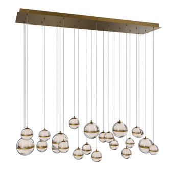 Cyllindra LED Chandelier in Aged Brass (34|PD-77523L-AB)