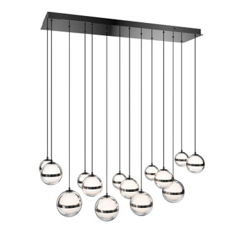 Cyllindra LED Chandelier in Black Chrome (34|PD-77514L-BC)