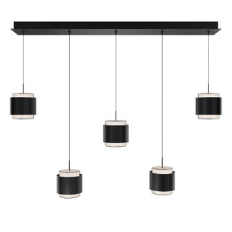 Banded LED Chandelier in Black (34|PD-68905L-BK)