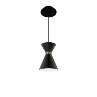 Pin Up LED Pendant in Black/Aged Brass (34|PD-57108-35-BK/AB)