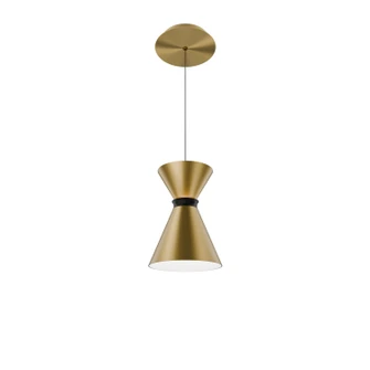 Pin Up LED Pendant in Aged Brass/Black (34|PD-57108-30-AB/BK)