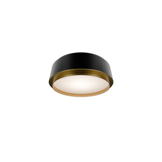 Salvo LED Flush Mount in Black/Aged Brass (34|FM-20512-30-BK/AB)