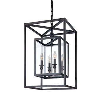 Morgan Four Light Lantern in Gold Silver Leaf (67|F9994-GS)