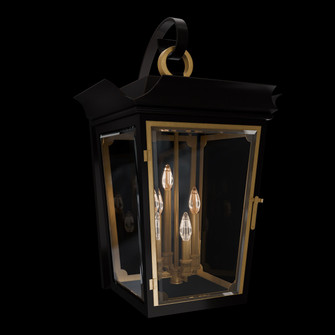 Ausable Four Light Outdoor Wall Mount in Black (53|SW38534-18/718)