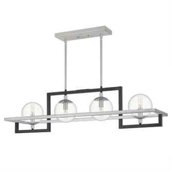 Kane Four Light Island Chandelier in Earth Black (10|KAN440EK)